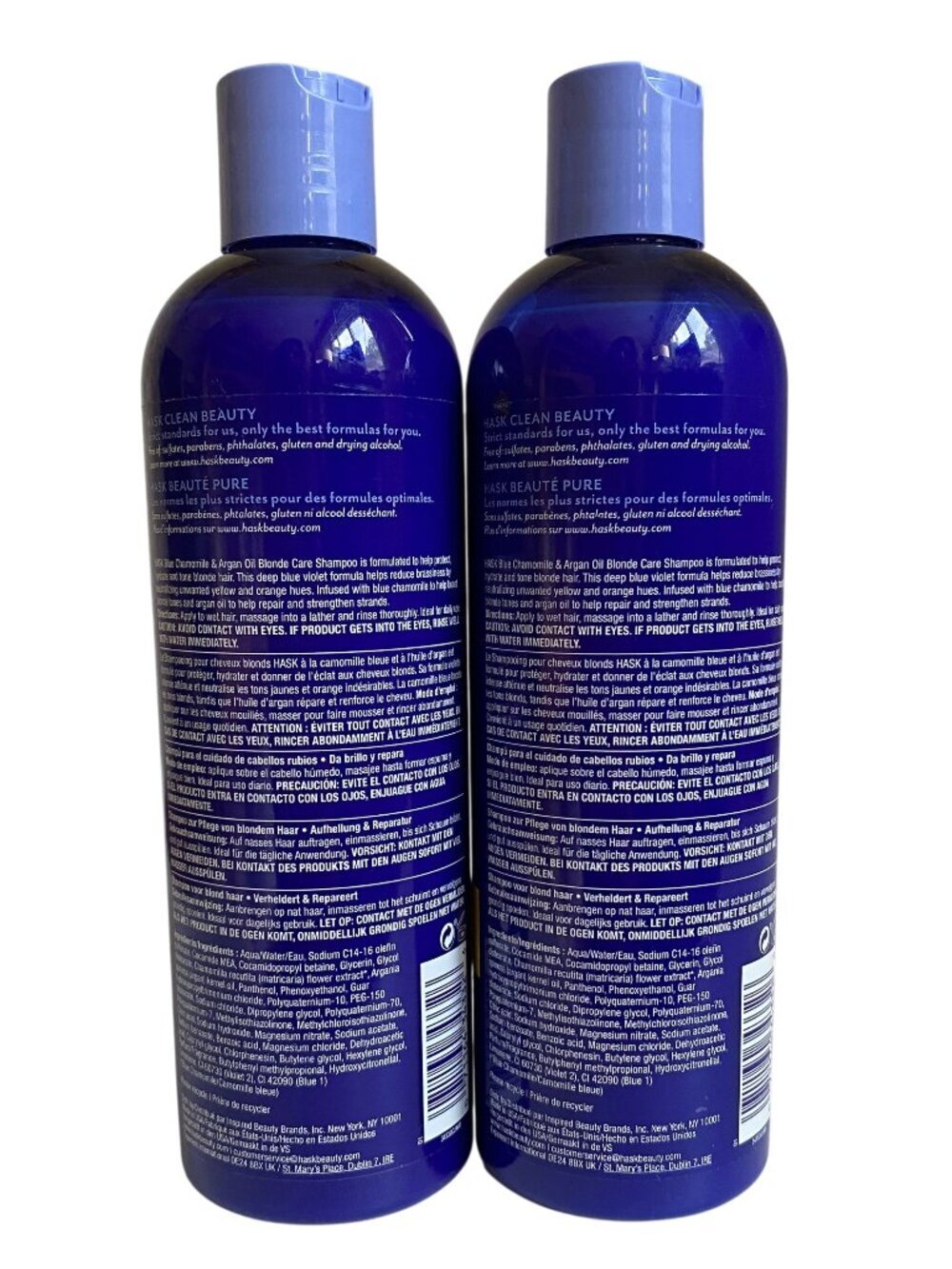 HASK Blonde Care Sulfate-Free Shampoo 12oz (2-Pack) – Tone & Brighten Blondes - Picture 2 of 2